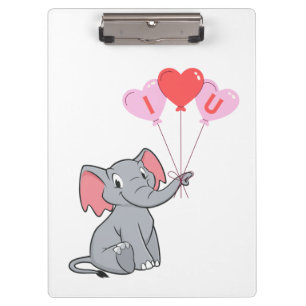 cute Valentine's Day I love you heart Clipboard