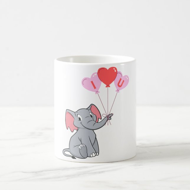 cute Valentine's Day I love you heart Coffee Mug (Center)