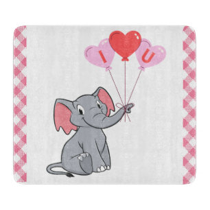cute Valentine's Day I love you heart Cutting Board