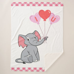 cute Valentine's Day I love you heart Sherpa Blanket