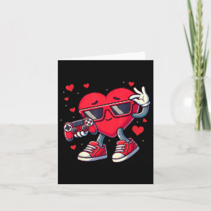 Cute Valentines Day Love Heart Game Controller Boy Card