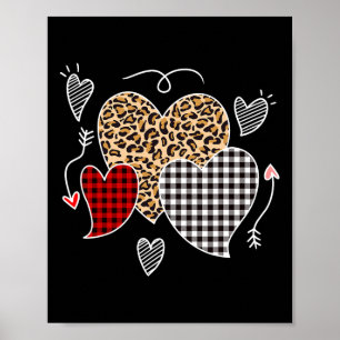 Cute Valentines Day Love Hearts Girls Kids Teens  Poster
