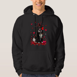 Cute Valentine's Day Newfoundland Dog Heart Costum Hoodie