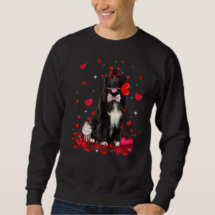Cute Valentine's Day Newfoundland Dog Heart Costum Sweatshirt