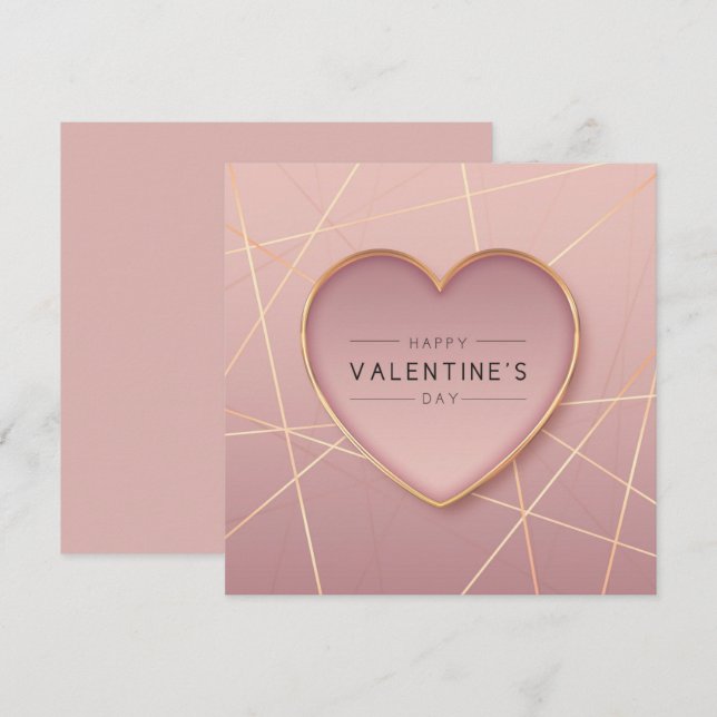 Cute Valentine's Day Note Card (Front/Back)