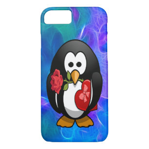 Cute Valentine's Day Penguin Funny Cartoon Case-Mate iPhone Case