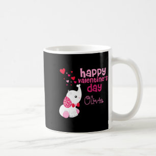 Cute Valentines Day Pink Elephant Custom Kids T Sh Coffee Mug