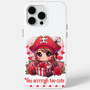Cute Valentine's day pirate iPhone 15 Pro Max Case