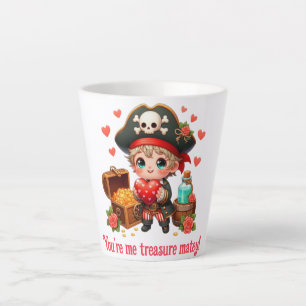Cute Valentine's day pirate Latte Mug