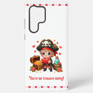 Cute Valentine's day pirate Samsung Galaxy Case