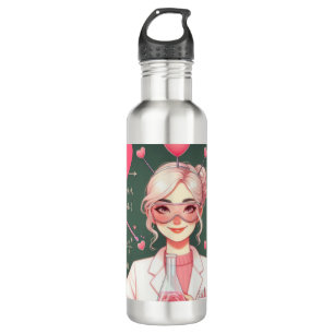 Cute Valentine's day scientist 710 Ml Water Bottle