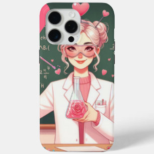 Cute Valentine's day scientist iPhone 15 Pro Max Case
