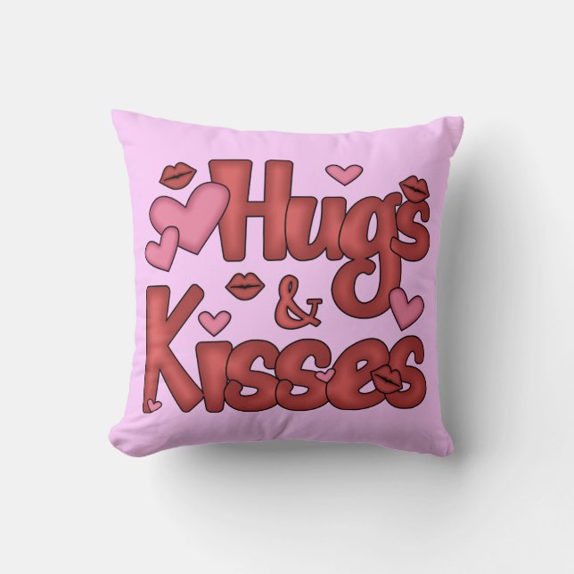Cute Valentine's Day Throw pIllow (Front)