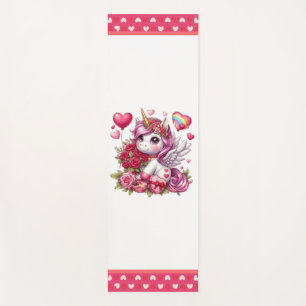 Cute Valentine's day unicorn Yoga Mat