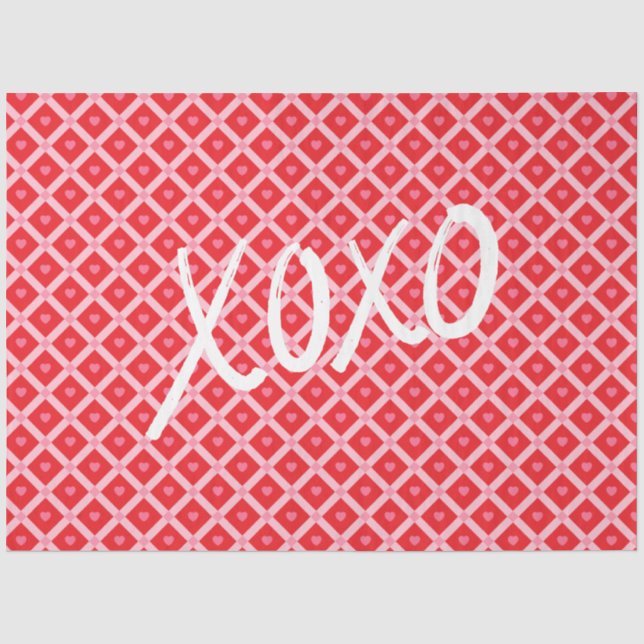 Cute Valentine's Day XOXO Tissue Paper (Front)