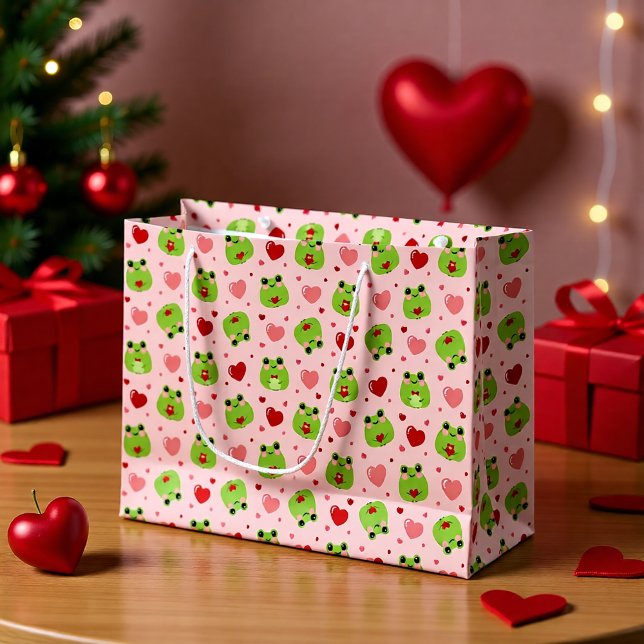 Cute Valentine's Frogs Gift Bag (Creator Uploaded)