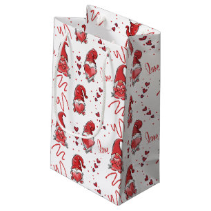Cute Valentine's Love Gnomes Small Gift Bag