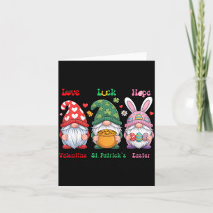 Cute valentines st patrick easter holidays garden card