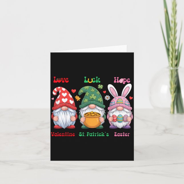Cute valentines st patrick easter holidays garden card (Front)