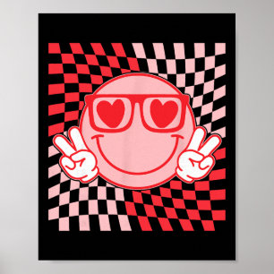 Cute Valentines Vibes Groovy Valentine Day Men Wom Poster