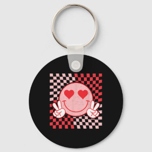 Cute Valentines Vibes Smile Face Valentine Day Men Keychain
