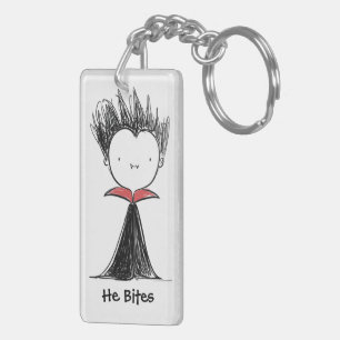 Cute Vampire Bag Charm Morally Grey He Bites Keychain