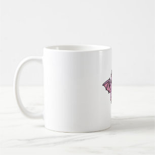 Cute Vampire Bat Drinking Bubble Tea Coffee Mug