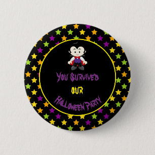 Cute Vampire Boy Halloween Costume Party 2 Inch Round Button