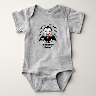 Cute Vampire Boy Halloween Vector Art Baby Bodysuit