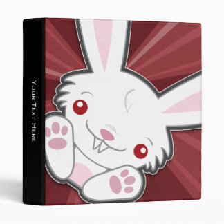 Cute Vampire Bunny Rabbit (White) Kawaii Binder