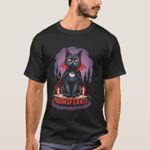 Cute Vampire Cat Gothic Horror Neko Design for Cat T-Shirt