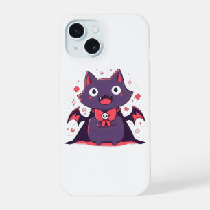 Cute Vampire Cat iPhone 15 Case