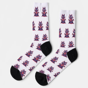 Cute Vampire Cat Socks
