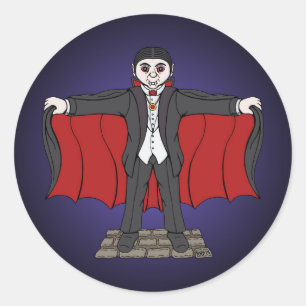 Cute Vampire Classic Round Sticker