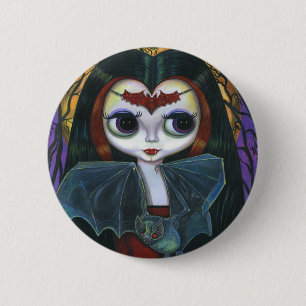 Cute Vampire Doll Button