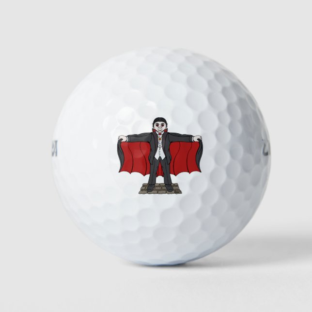 Cute Vampire/Dracula Golf Balls (Front)
