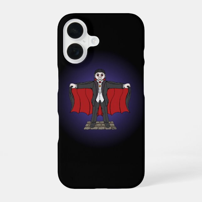 Cute Vampire/Dracula iPhone 16 Case (Back)