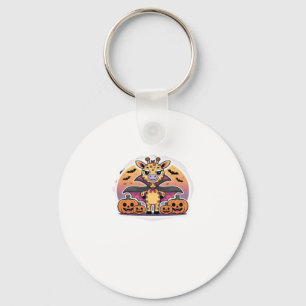 Cute Vampire Giraffe Halloween � Funny Spooky Anim Keychain
