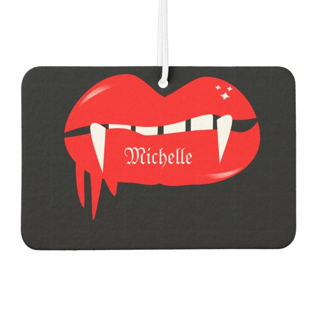 Cute Vampire Lip Dripping Halloween Air Freshener (Front)
