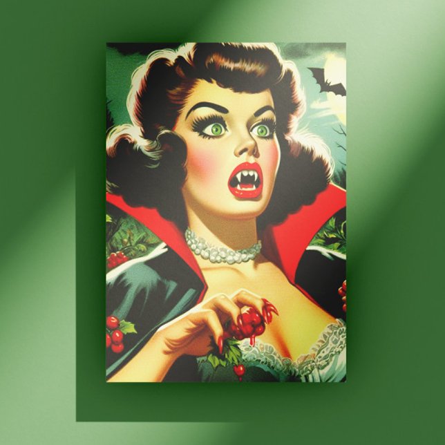 Cute Vampire Pin-up Postcard (Creator Uploaded)