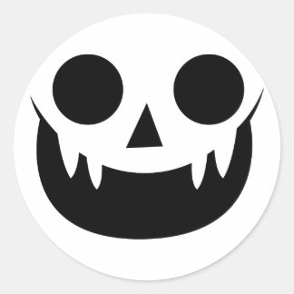 Cute Vampire Pumpkin Face Sticker