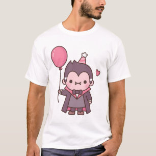 Cute Vampire With Red Balloon T-Shirt