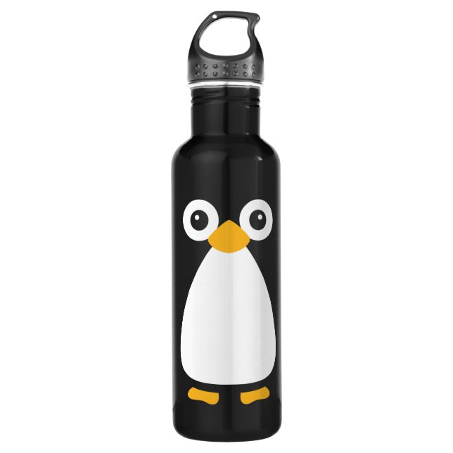 Cute Vector Penguin 24oz 710 Ml Water Bottle (Front)