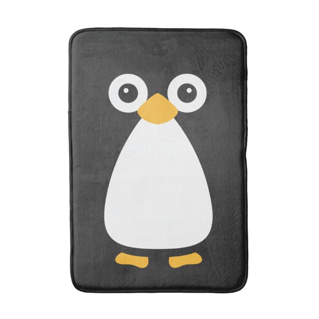 Cute Vector Penguin Bath Mat (Front Vertical)