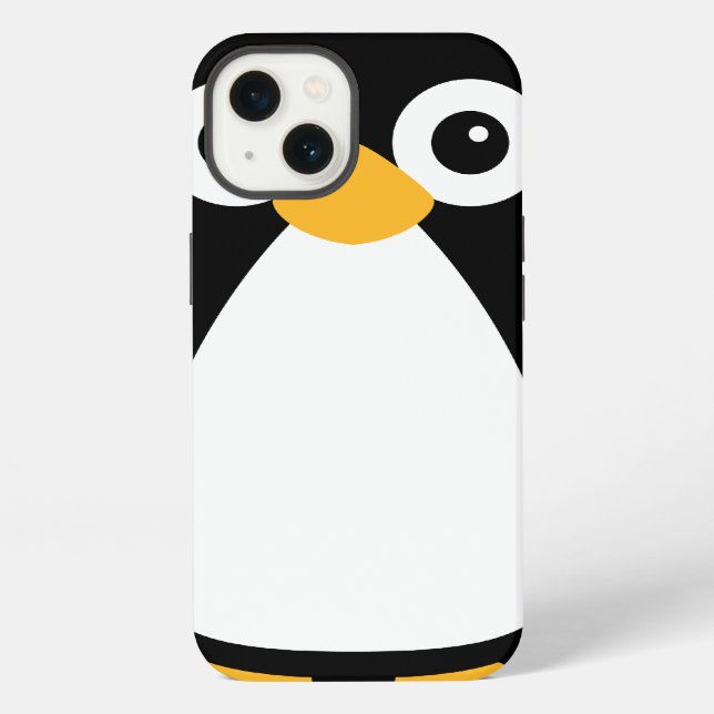 Cute Vector Penguin iPhone Case (Back)