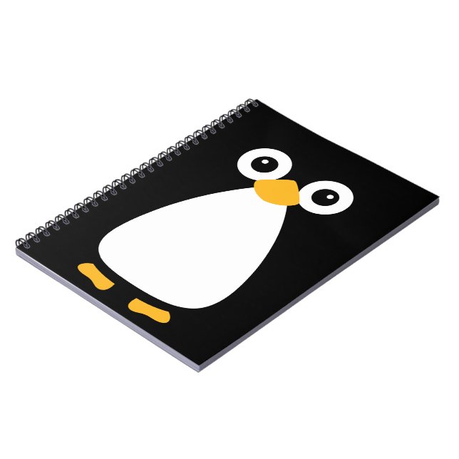 Cute Vector Penguin Notebook (Left Side)