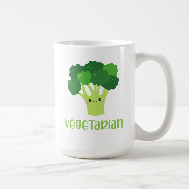 Cute Vegan Vegetarian Funny Quote Coffee Mug (Right)