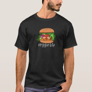 Cute Vegan - Veggie Life - Veggie Burger T-Shirt