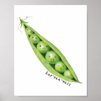 Cute Vegetable Green Sweet Peas Pun