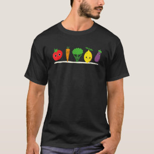Cute Vegetable Men Women Healthy Veggie Vegan Gard T-Shirt